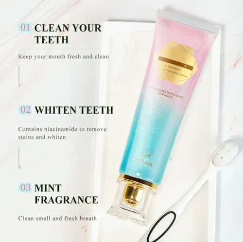 โจ Achieve a Radiant Smile - ๐ฆท Niacinamide Whitening Toothpaste - For Healthier, Whiter Teeth!