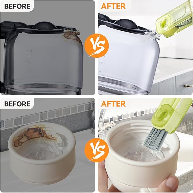โจ3-in-1 Crocodile Brush ๐  Deep Cleaning for Narrow Cup Lids & Tableware Gaps ๐งผ