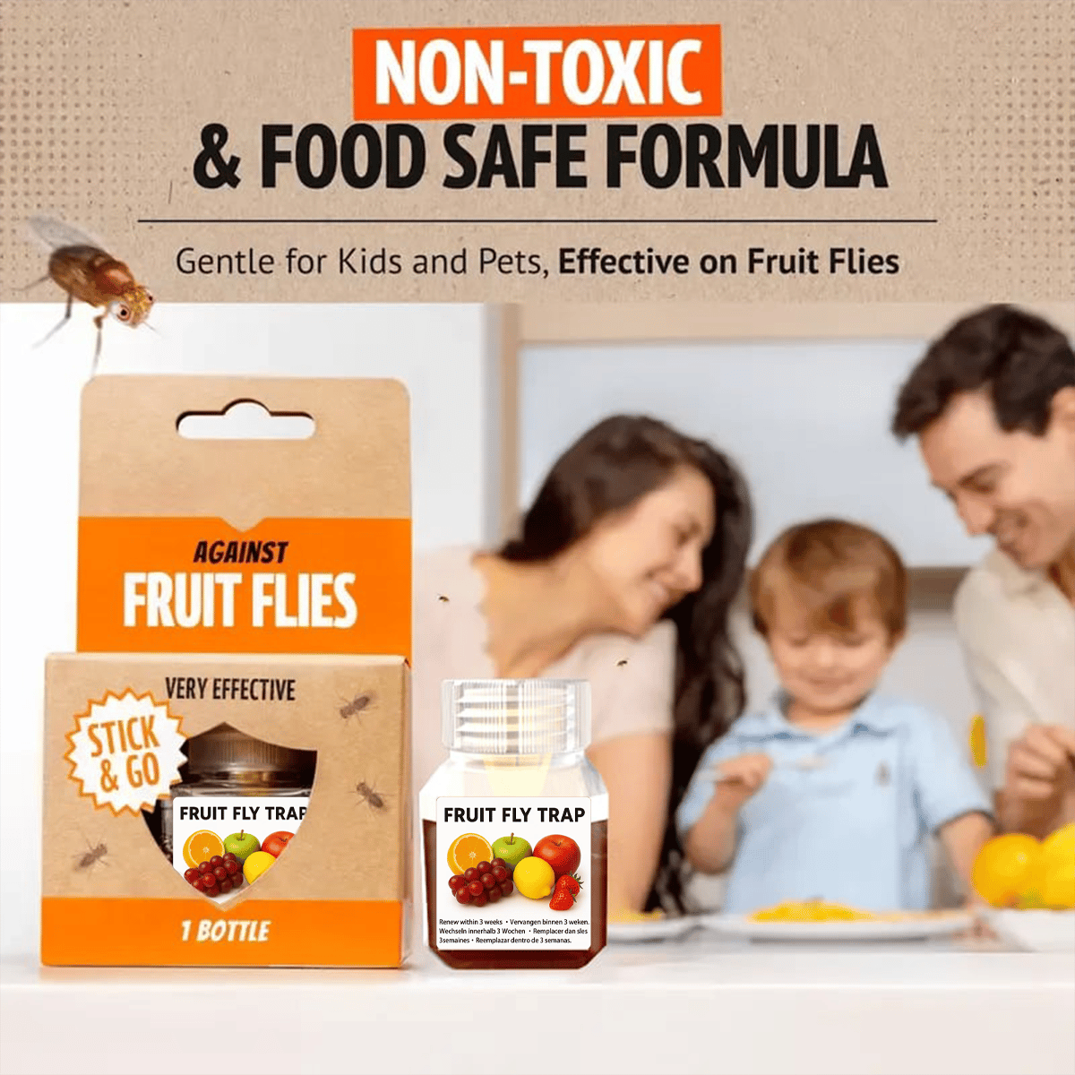 🏆Flash Sale⚡ 50K+ SOLD! Almost Gone-💥Fruit Fly Trap - Environmentally Responsible Fruit Fly Killer  - Up to 3 Weeks per Bottle,Best Gifts