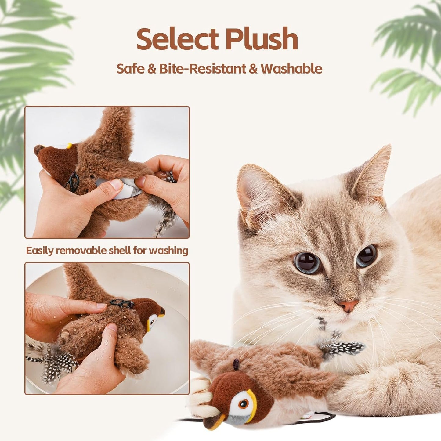 🔥🐾Interactive Chirping Bird Cat Toy