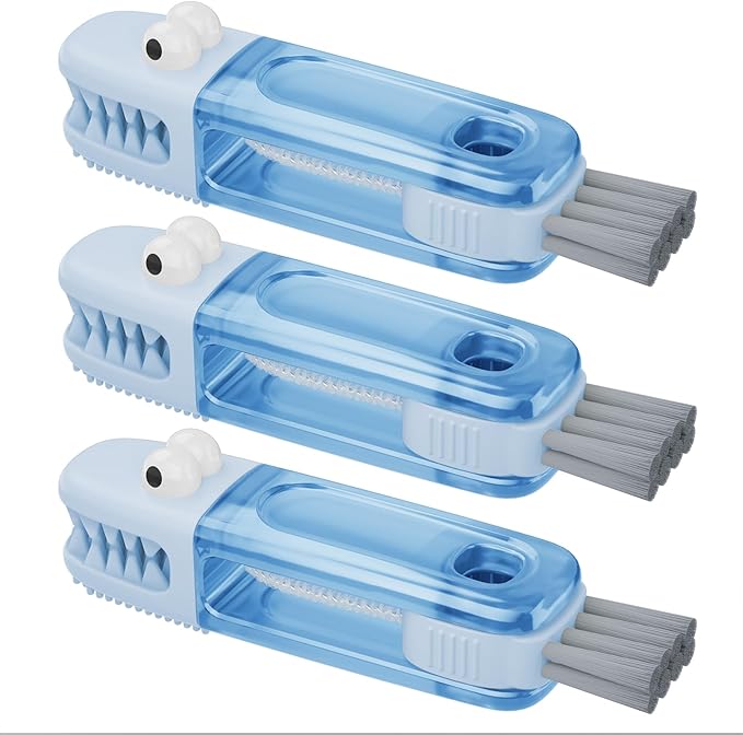 โจ3-in-1 Crocodile Brush ๐  Deep Cleaning for Narrow Cup Lids & Tableware Gaps ๐งผ