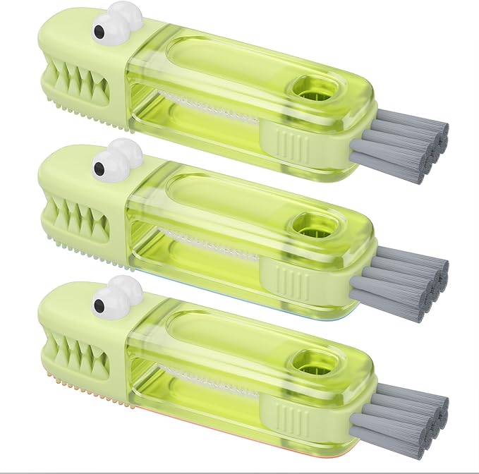 โจ3-in-1 Crocodile Brush ๐  Deep Cleaning for Narrow Cup Lids & Tableware Gaps ๐งผ