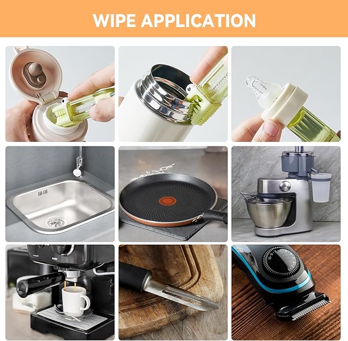 โจ3-in-1 Crocodile Brush ๐  Deep Cleaning for Narrow Cup Lids & Tableware Gaps ๐งผ