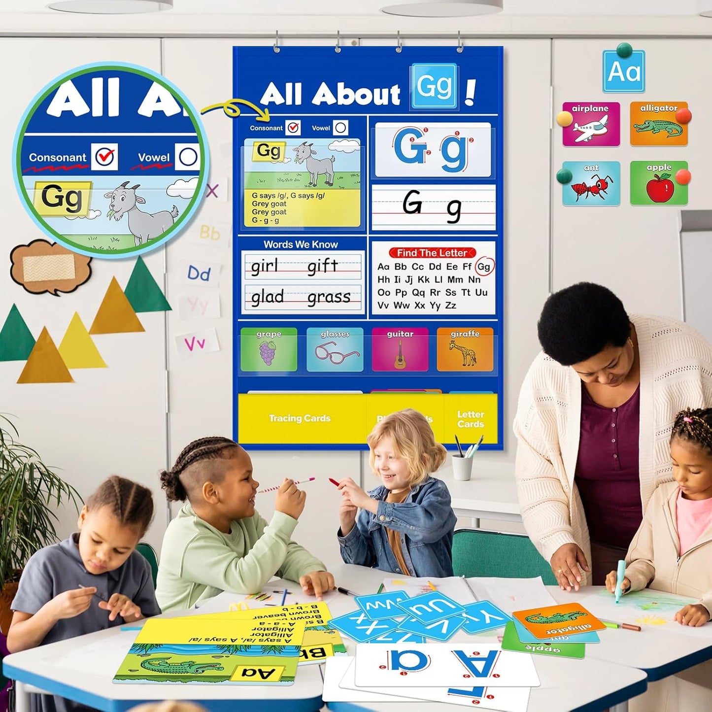 🔥LAST DAY  📚Alphabet Learning Pocket Chart⭐