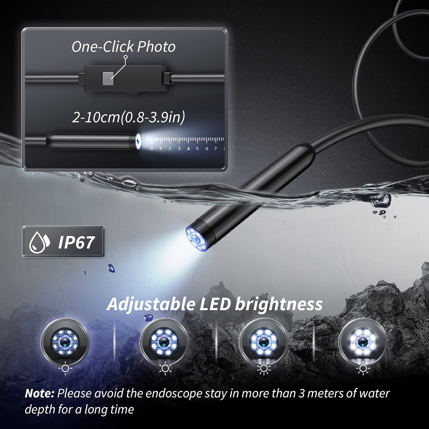 ๐ Plug-and-Play Endoscope Camera โ Compatible with Android & iPhone & ipad for Direct Connection