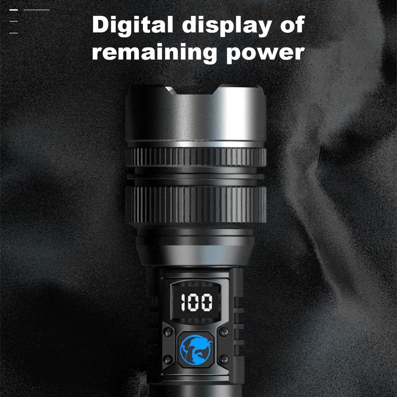 ๐ฆ Summer Essential! ๐ฅ 2-in-1 Power Bank Flashlight โ Super Bright, Zoomable & USB Rechargeable for Camping & Emergencies