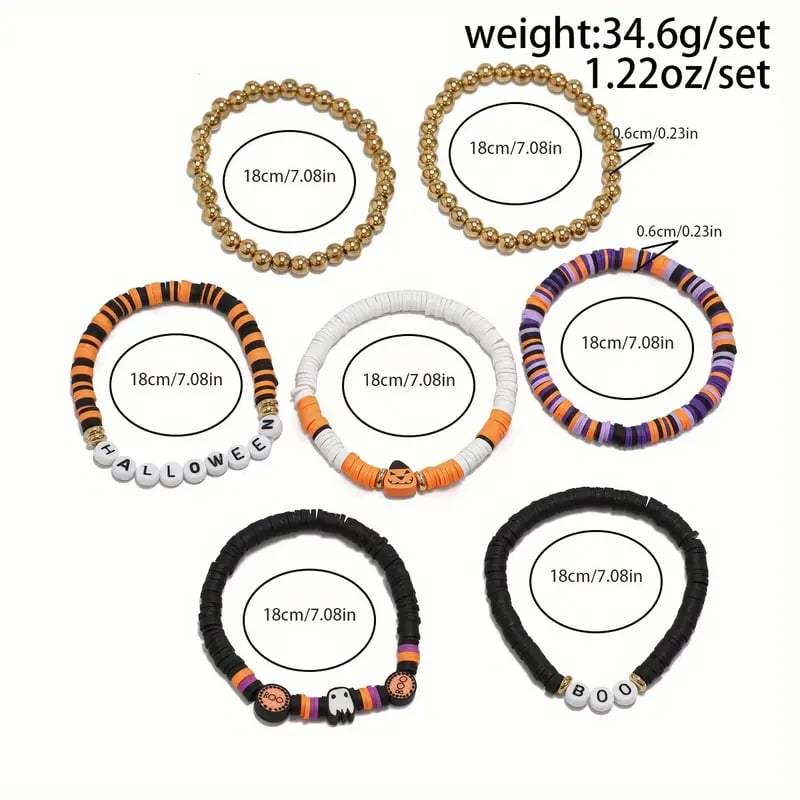 ๐๐ป7-Piece New Ambiance Halloween Bracelet Set๐