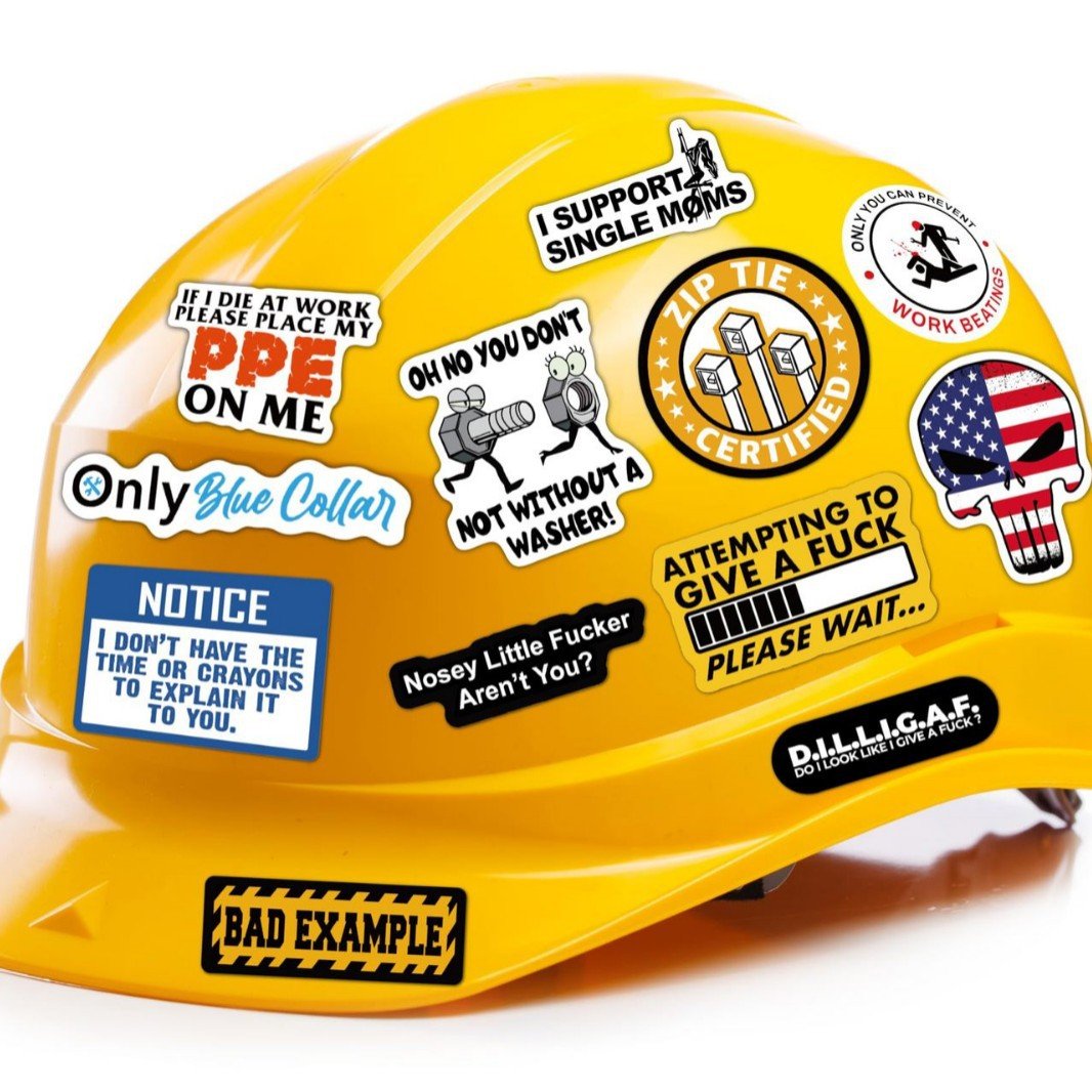 ๐ฅ๐ฅ150Pcs Blue Collar Funny Stickers ๐ทโโ๏ธ