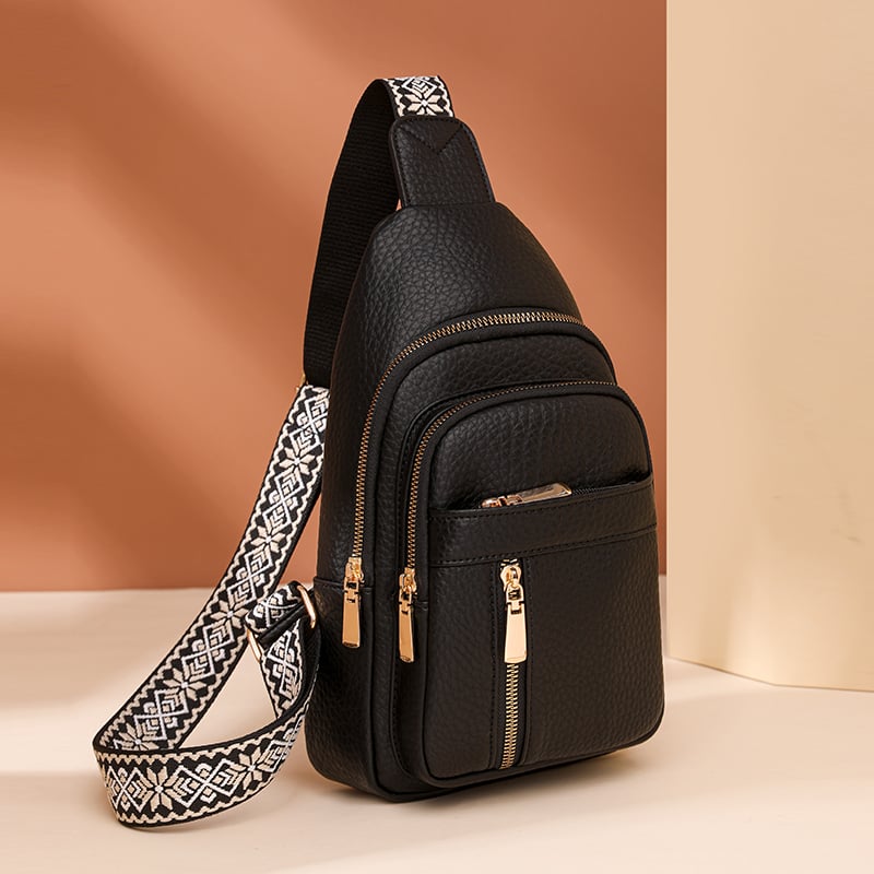 🏆️Anti-Theft Embroidery Solid Color Crossbody Bag for Daily Travel