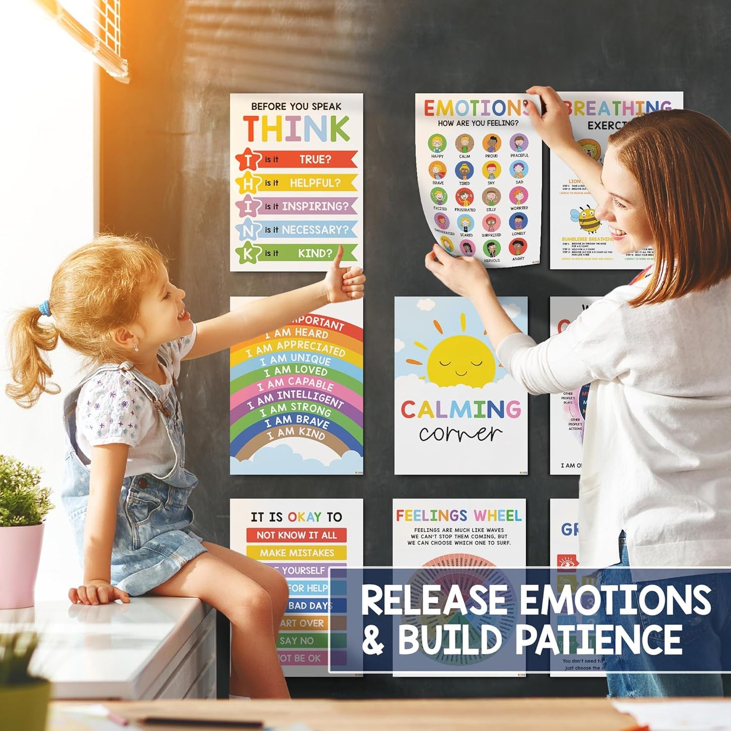 ❤️12 Pcs Calming Corner Posters