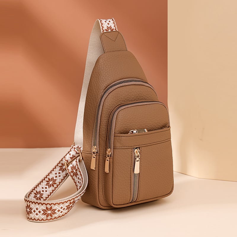 🏆️Anti-Theft Embroidery Solid Color Crossbody Bag for Daily Travel