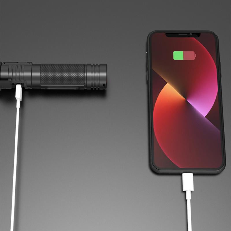 ๐ฆ Summer Essential! ๐ฅ 2-in-1 Power Bank Flashlight โ Super Bright, Zoomable & USB Rechargeable for Camping & Emergencies