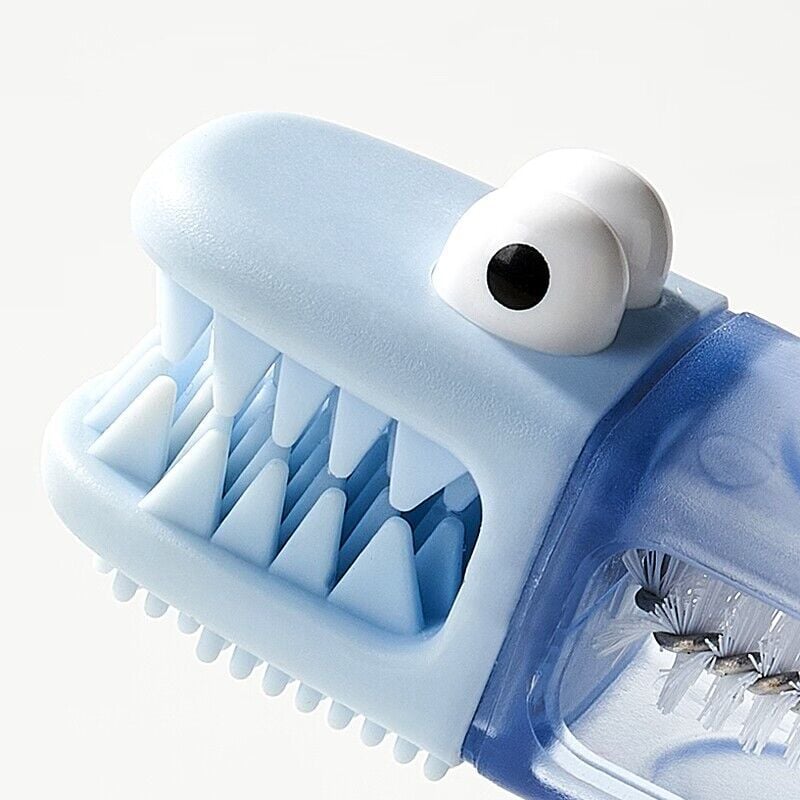 โจ3-in-1 Crocodile Brush ๐  Deep Cleaning for Narrow Cup Lids & Tableware Gaps ๐งผ