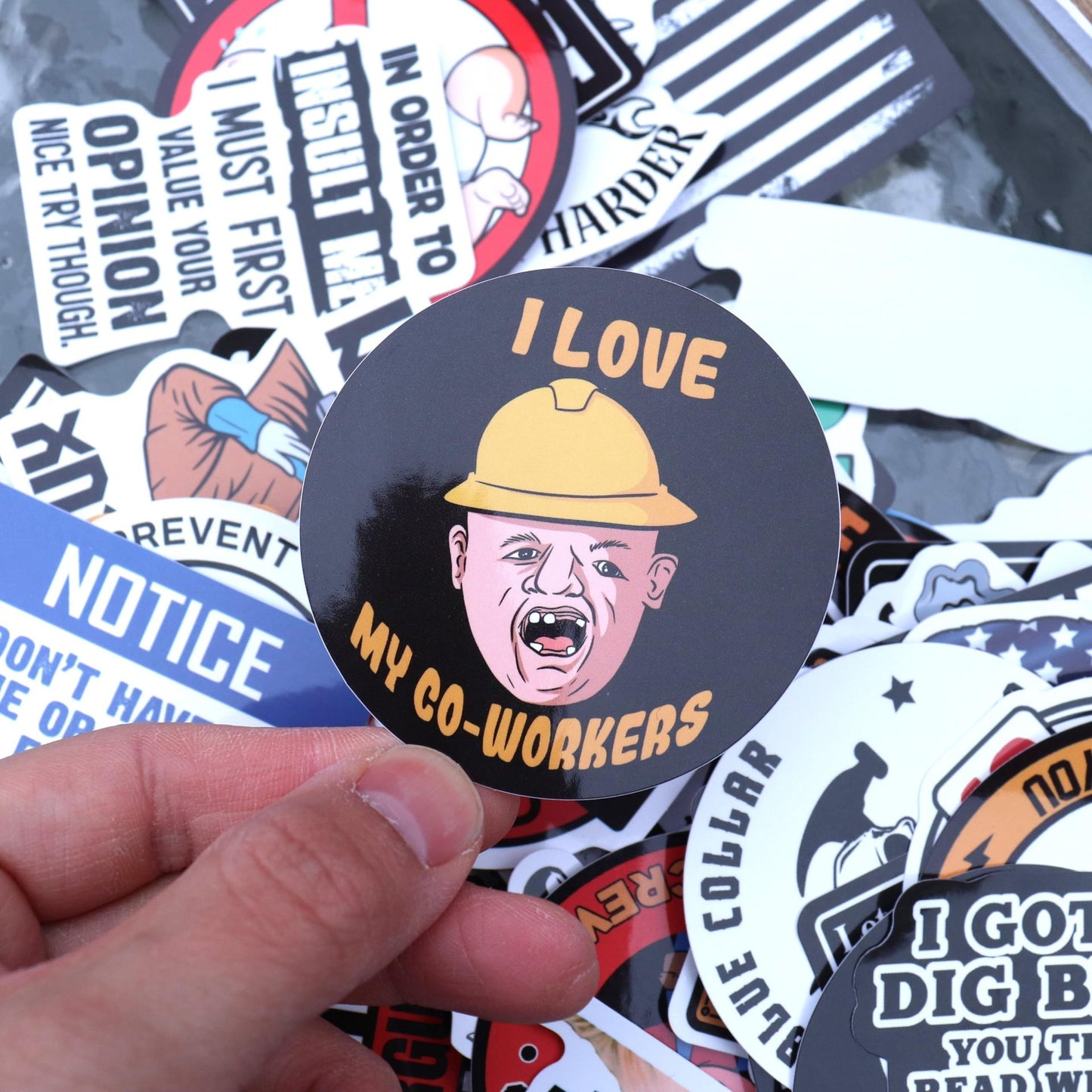 ๐ฅ๐ฅ150Pcs Blue Collar Funny Stickers ๐ทโโ๏ธ