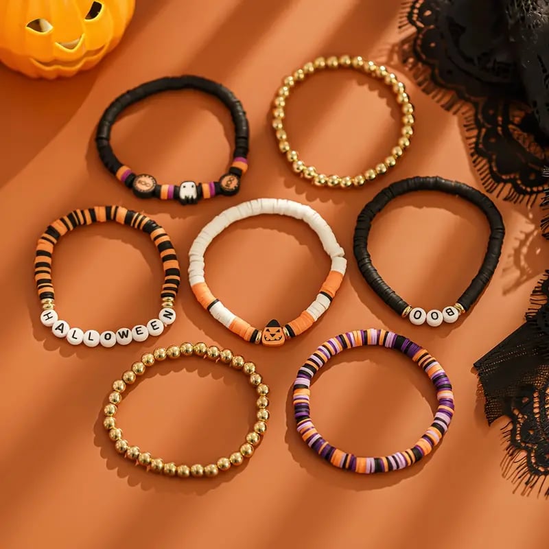 ๐๐ป7-Piece New Ambiance Halloween Bracelet Set๐