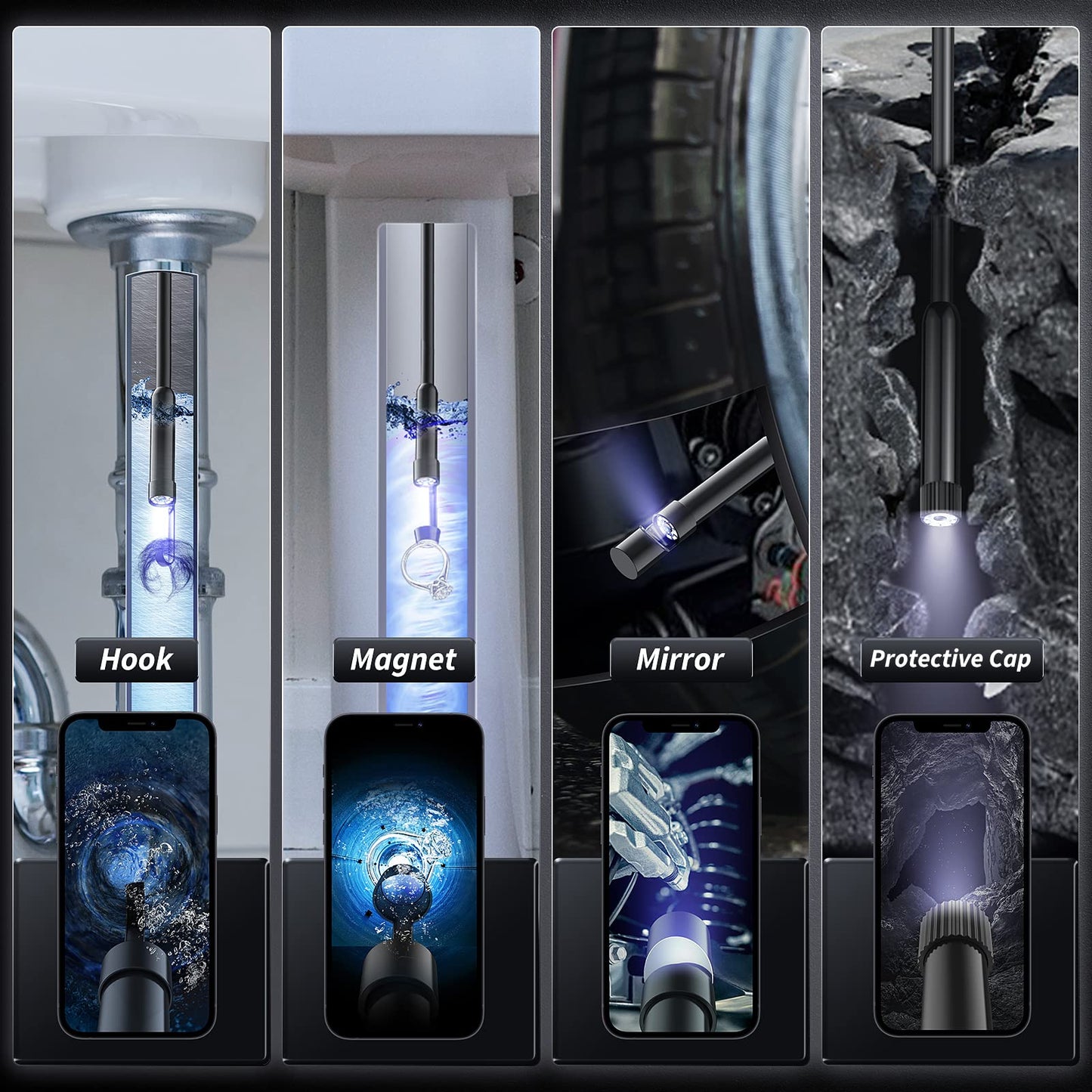 ๐ Plug-and-Play Endoscope Camera โ Compatible with Android & iPhone & ipad for Direct Connection