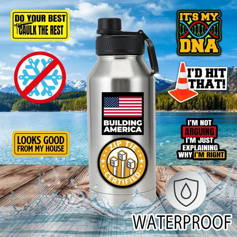 ๐ฅ๐ฅ150Pcs Blue Collar Funny Stickers ๐ทโโ๏ธ