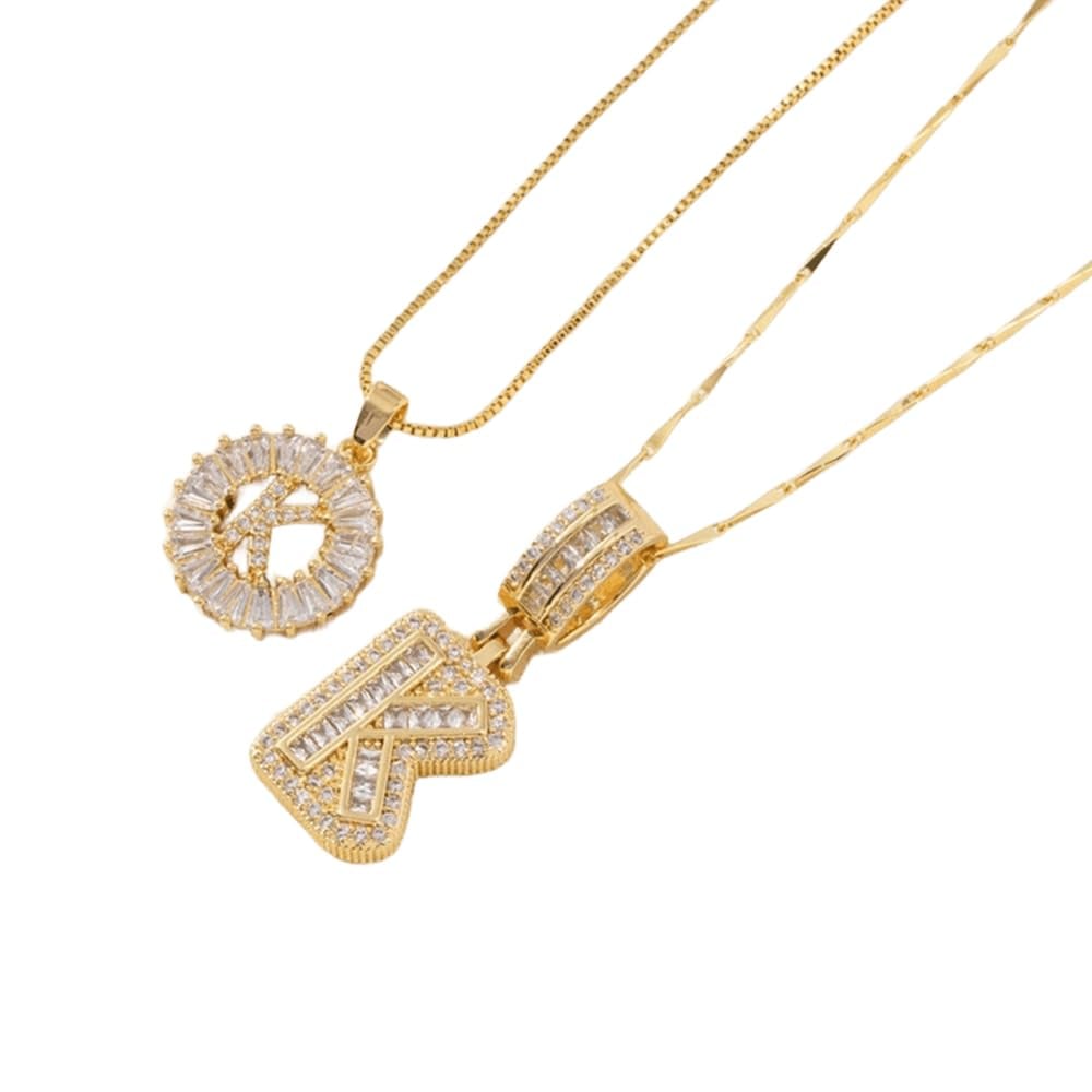 [LAST DAY ]Initial Letter Pendant Necklaces -2 Pack