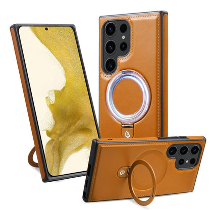 Samsung Luxurious Leather Magnetic Case with Invisible Stand for Samsung  S series
