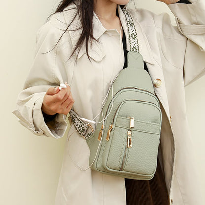 🏆️Anti-Theft Embroidery Solid Color Crossbody Bag for Daily Travel