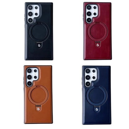 Samsung Luxurious Leather Magnetic Case with Invisible Stand for Samsung  S series