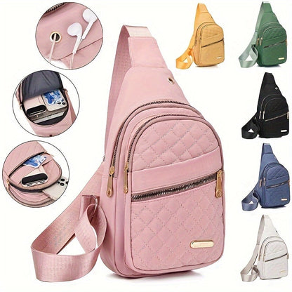 🏆️Anti-Theft Embroidery Solid Color Crossbody Bag for Daily Travel
