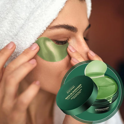 🥑Summer Hot Sale 🔥 Avocado Moisturizing Collagen Eye bagMask,60pcs/set