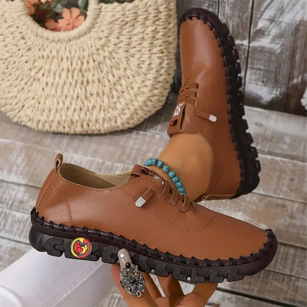 🔥Best Seller-Last Day Sale 60% OFF🔥Women's Hand-Stitched Uniqcomfy Wide Toe Box Leather Shoes