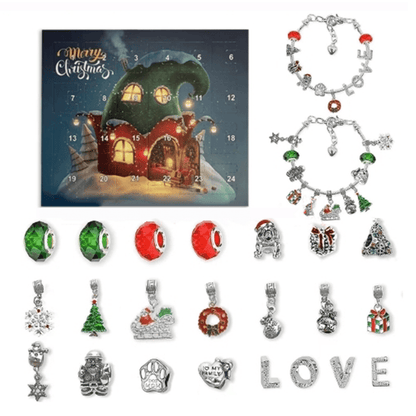 DIY 24 Days Christmas Countdown Calendar Bracelets Set