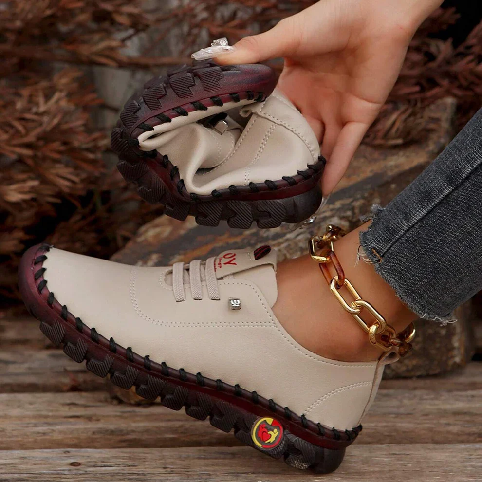 🔥Best Seller-Last Day Sale 60% OFF🔥Women's Hand-Stitched Uniqcomfy Wide Toe Box Leather Shoes