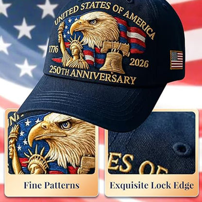 🗽Eagle & Liberty – United States 250th Anniversary Hat🦅(Breathable & Lightweight Comfort & Unisex Fit)