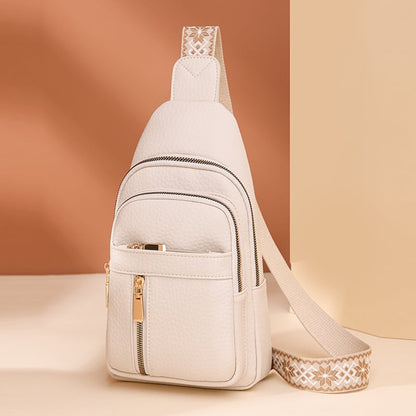🏆️Anti-Theft Embroidery Solid Color Crossbody Bag for Daily Travel