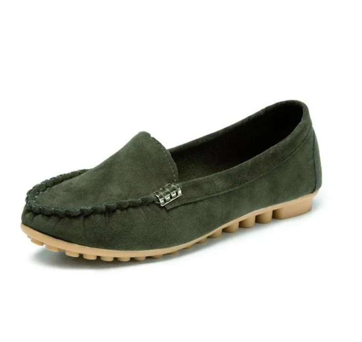 🔥Hot Sale🔥Orthowalk's Round-Toe Flats,Breathable Orthopedic Slip On Walking Shoes