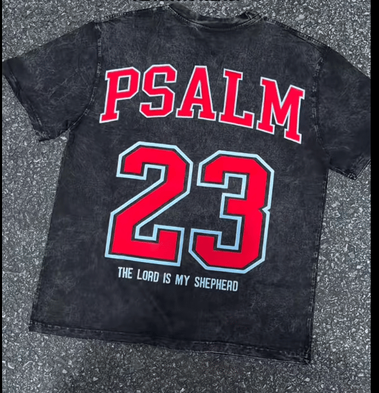 🔥2025 NEW ARRIVAL🔥 - Women's 100% Casual T-Shirt with Psalm 23 Print