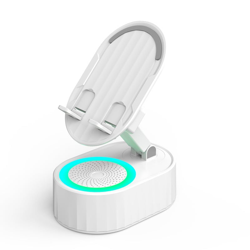 💥🔥2025 Upgraded Cell Phone Stand with Induction Speaker/Power Bank/Atmosphere Light