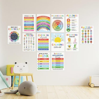❤️12 Pcs Calming Corner Posters
